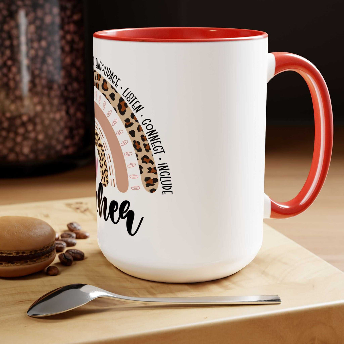 Teacher Two-Tone Coffee Mugs, 15oz