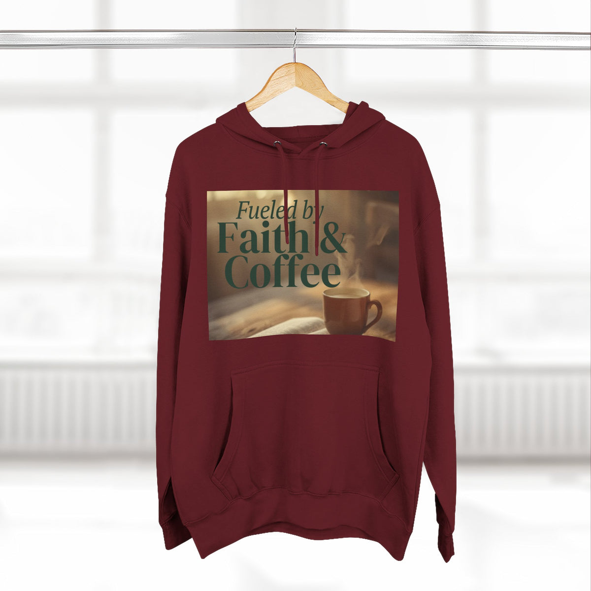 Faith & Coffee Hoodie — "Fueled by Faith & Coffee" Inspirational Pullover
