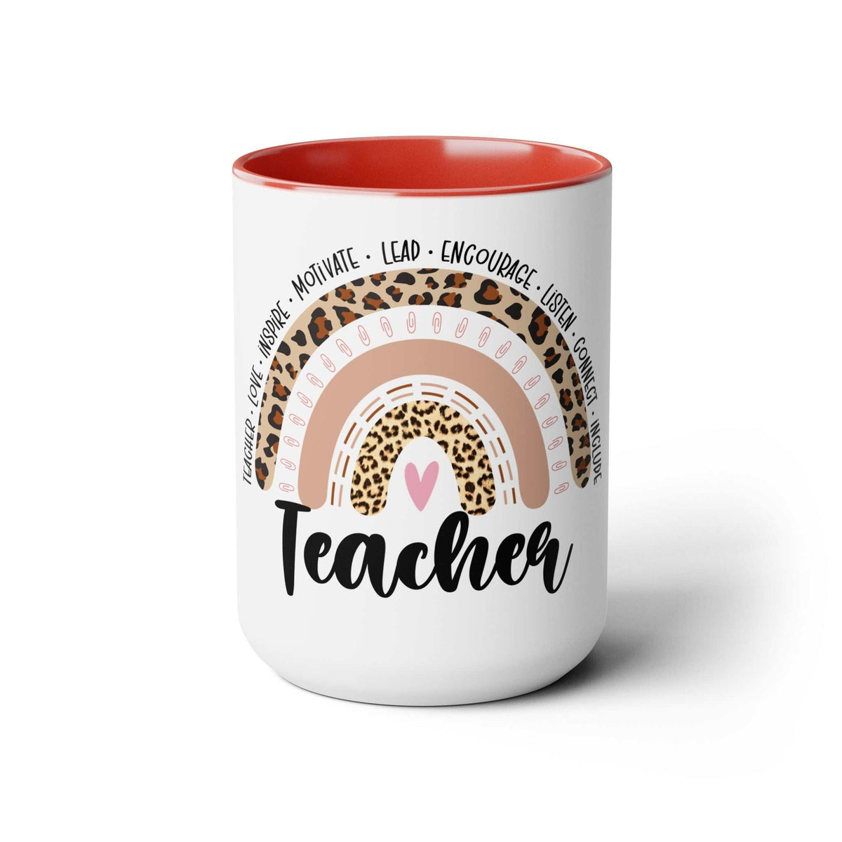 Teacher Two-Tone Coffee Mugs, 15oz