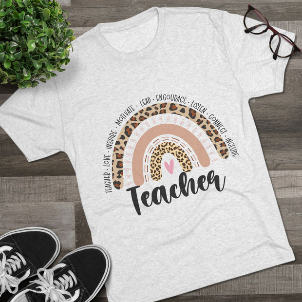 Leopard Print Teacher Tee, Inspirational Teacher Shirt, Gift for Educators, Back to School Outfit, Classroom Apparel, Unisex Shirt