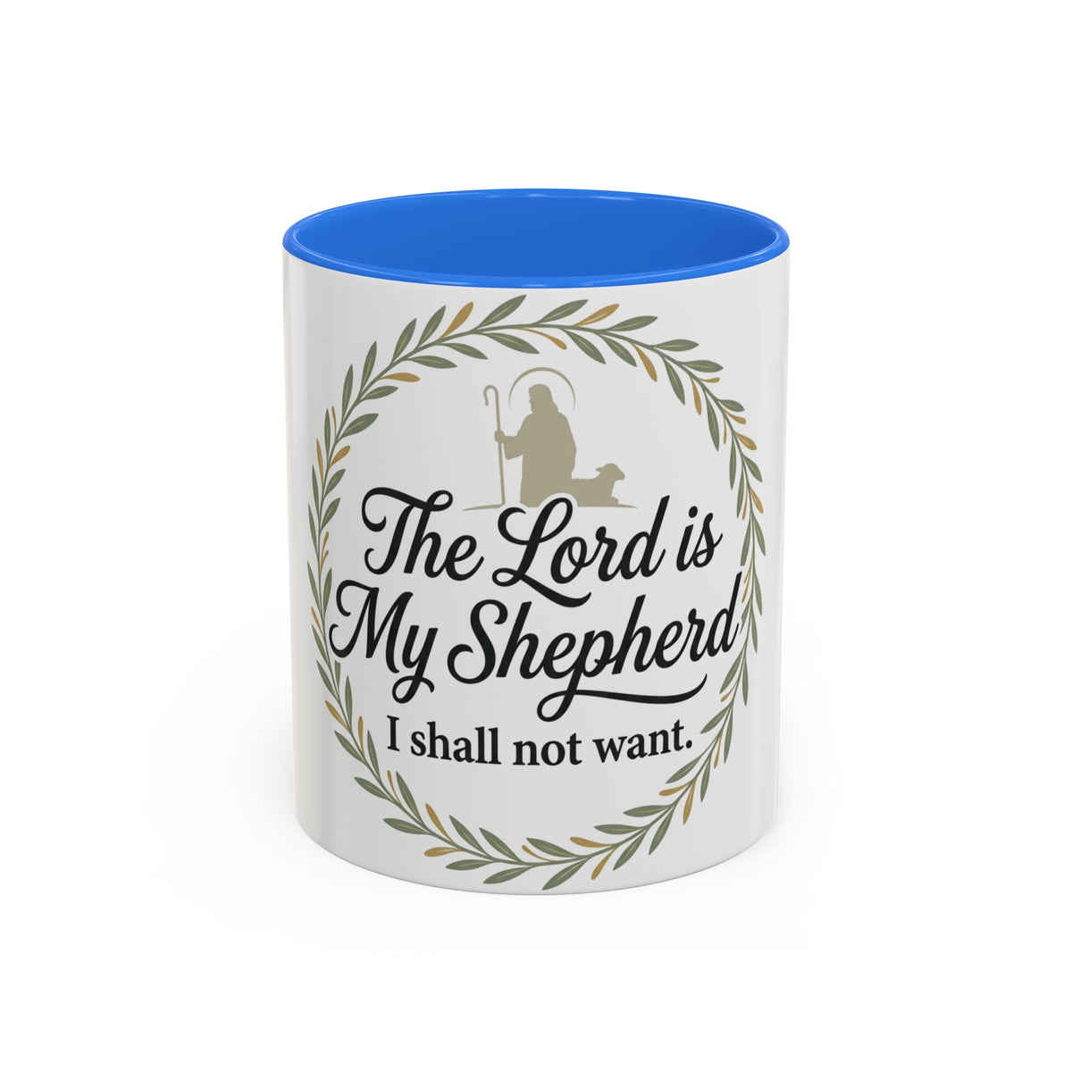 Christian Mug — "The Lord Is My Shepherd, I Shall Not Want" Inspirational Coffee Cup