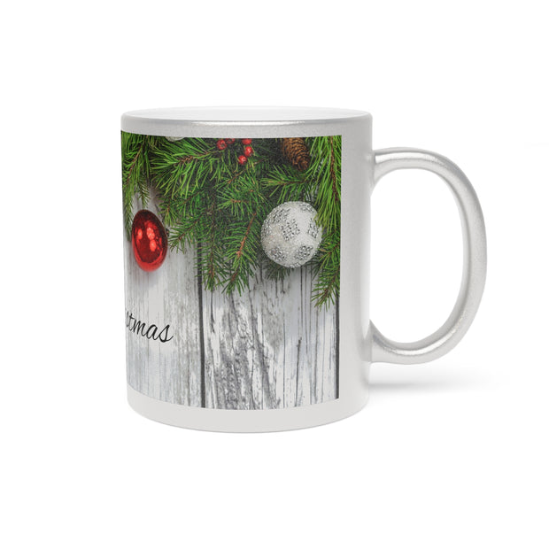 Metallic Mug (Silver\Gold)-Merry Christmas