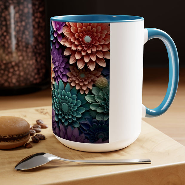 Two-Tone Coffee Mugs, 15oz