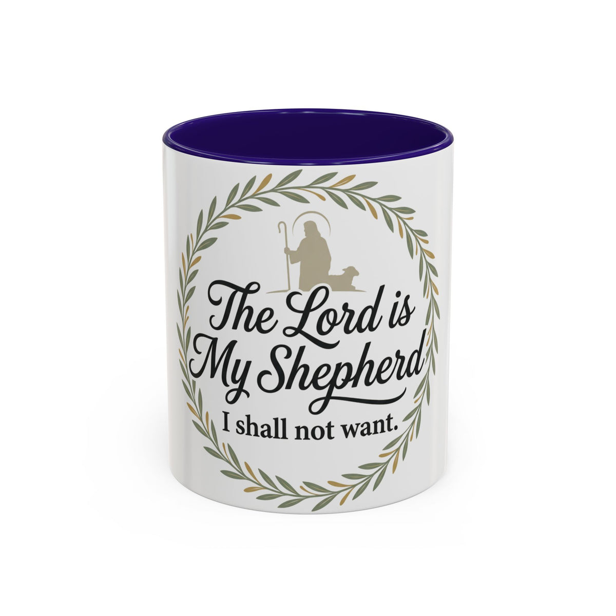 Christian Mug — "The Lord Is My Shepherd, I Shall Not Want" Inspirational Coffee Cup