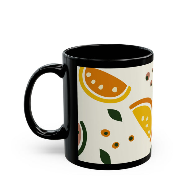 Watermelon Design 11oz Black Mug