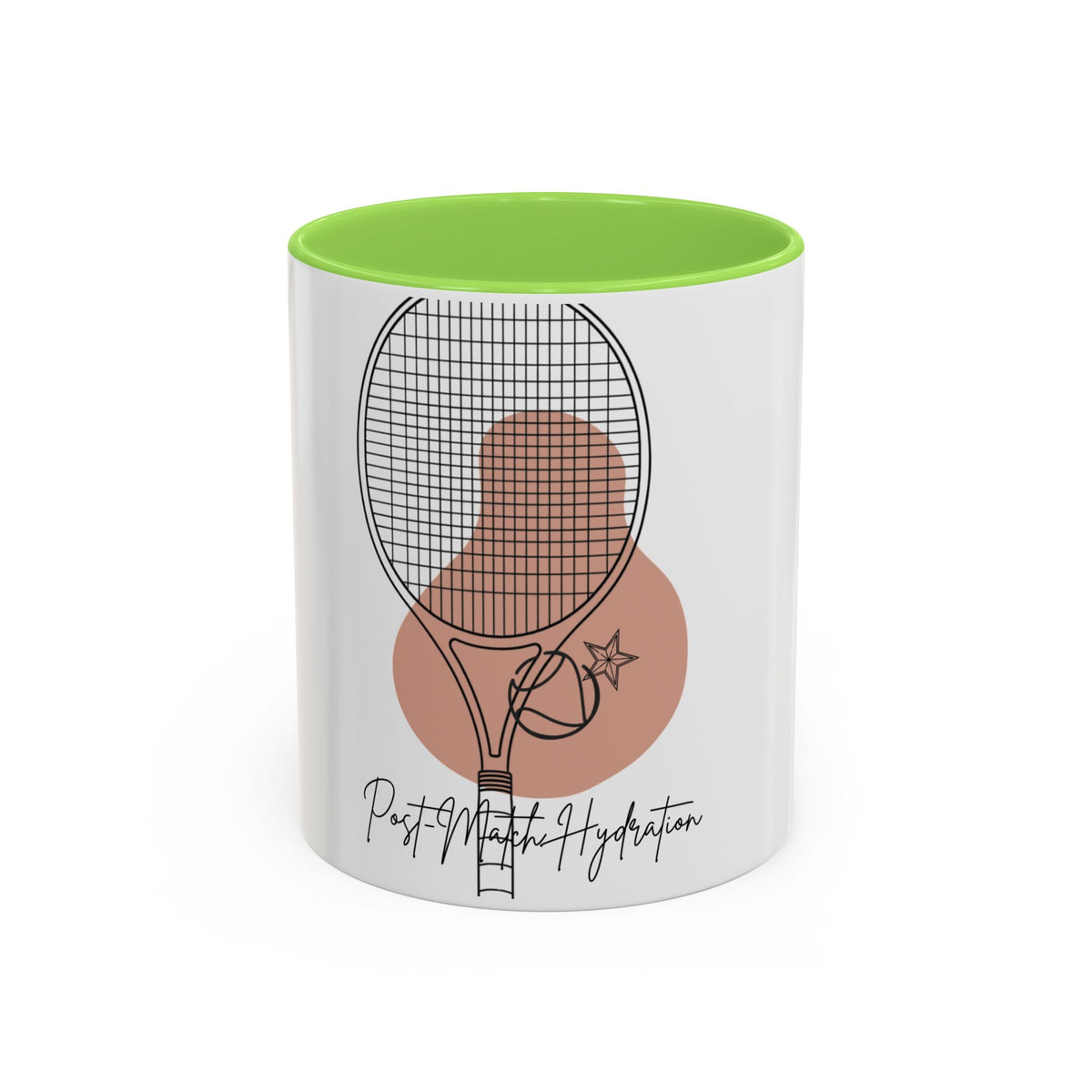 Tennis Racket Coffee Mug – 'Post-Match Hydration' Minimalist Tennis Gift (11oz/15oz)