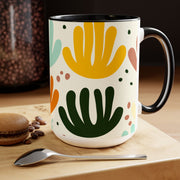 Two-Tone Coffee Mugs, 15oz