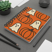 Halloween Ghosts & Pumpkins Spiral Journal, Cute Ghost Notebook, Fall Writing Journal, Perfect for Spooky Season, Gift for Halloween