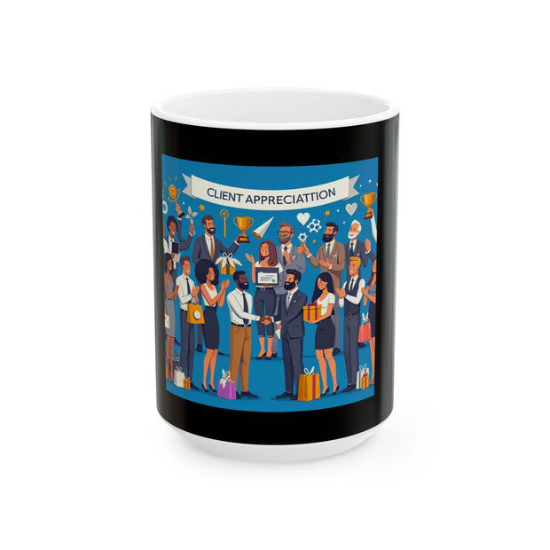 Client Appreciation Ceramic Mug - Perfect Gift for Colleagues, Office Essentials, Motivational Drinkware, Tea/Coffee Lover's Mug, [...]