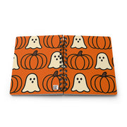 Halloween Ghosts & Pumpkins Spiral Journal, Cute Ghost Notebook, Fall Writing Journal, Perfect for Spooky Season, Gift for Halloween