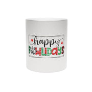 Metallic Mug (Silver\Gold)- Happy Pawlidays