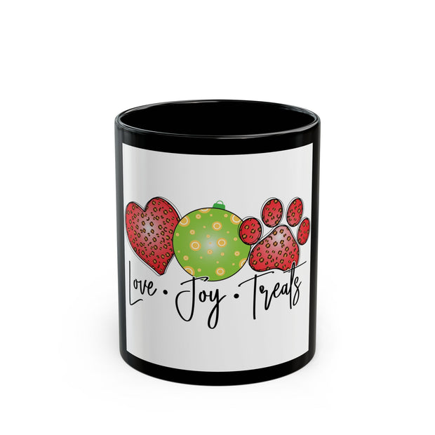 Warm your soul with a nice cup of coffee out of this Love-Joy-Treats black ceramic mug. Customize with cool designs, photos, or logos to make that “aaahhh!” moment even better. It’s BPA and lead-free, microwave and dishwasher-safe, and made of black durable ceramic and available in 11-ounce and 15-ounce sizes.