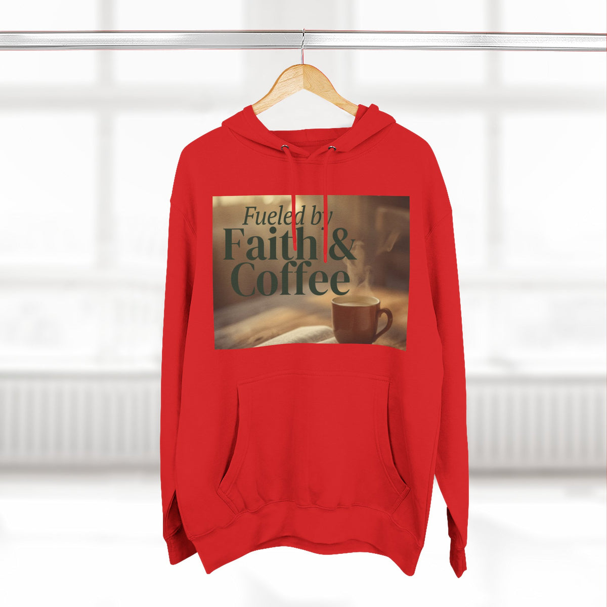 Faith & Coffee Hoodie — "Fueled by Faith & Coffee" Inspirational Pullover