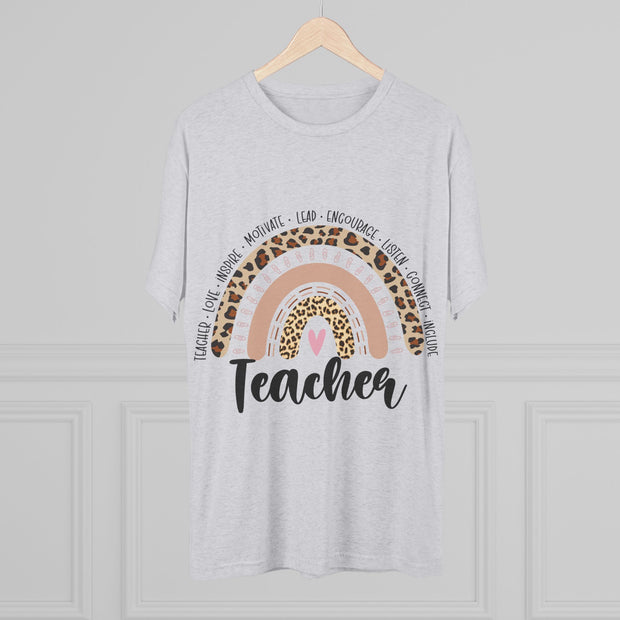 Leopard Print Teacher Tee, Inspirational Teacher Shirt, Gift for Educators, Back to School Outfit, Classroom Apparel, Unisex Shirt