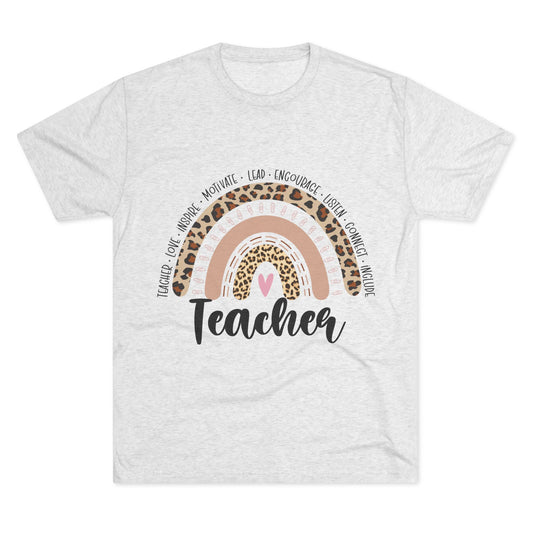 Leopard Print Teacher T-shirt, Gift for Educators

