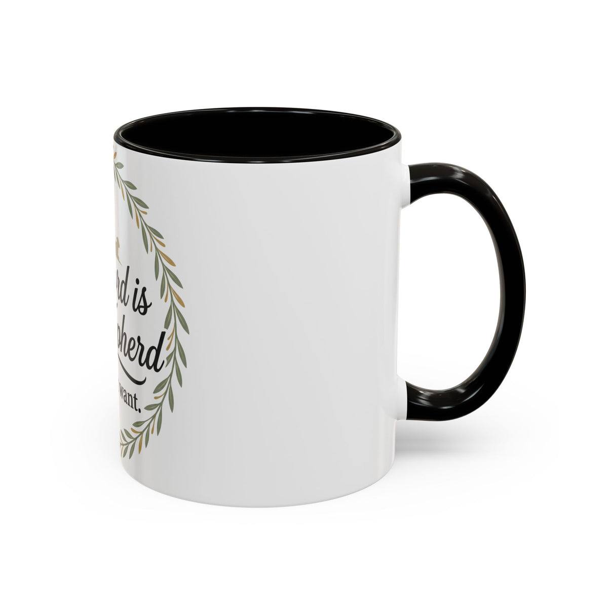 Christian Mug — "The Lord Is My Shepherd, I Shall Not Want" Inspirational Coffee Cup