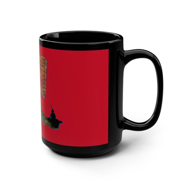 Black Mug, 15oz-Gone Fishing