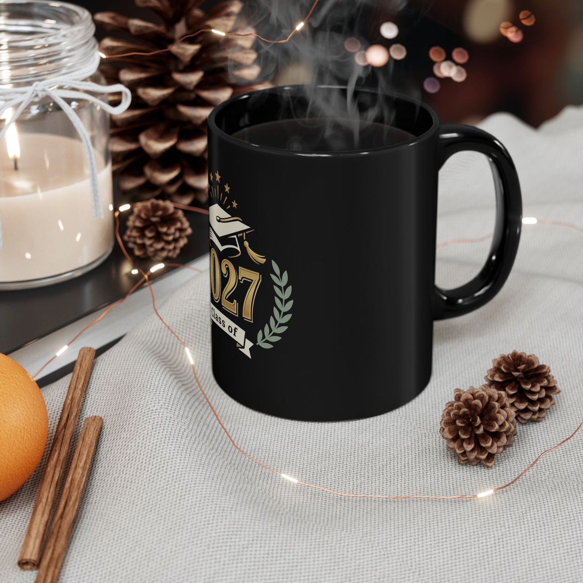 Class of 2027 Graduation Mug — Black 11oz/15oz Coffee Cup