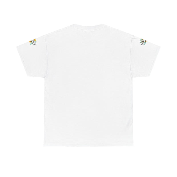 Happy Floral Unisex Tee - Bee Design, Cute Everyday Shirt, Gift for Nature Lovers, Summer Style, Cheerful Apparel