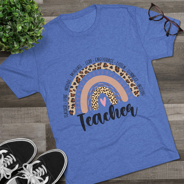 Leopard Print Teacher Tee, Inspirational Teacher Shirt, Gift for Educators, Back to School Outfit, Classroom Apparel, Unisex Shirt