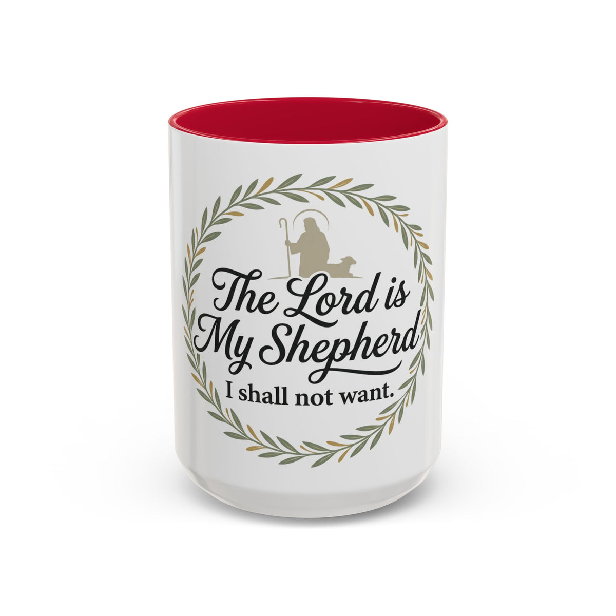 Christian Mug — "The Lord Is My Shepherd, I Shall Not Want" Inspirational Coffee Cup