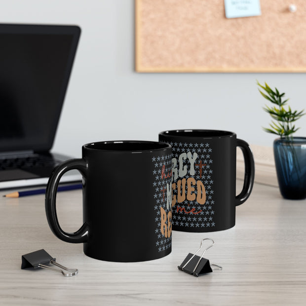 Inspirational Black Mug - "His Mercy Rescued Me" - Holiday Gift