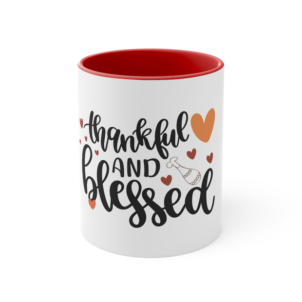 Thankful and Blessed Accent Mugs