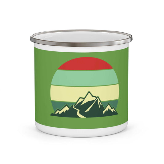 Get your hands on this durable enamel camping mug that holds 12 ounces of your favorite beverage. Add a personalized touch to your hipster moment with full-color printing of a photo, logo or design. Great for indoors and outdoors activities as it can keep up with the dirt and grunge of campsites. This sturdy and stylish cup is perfect for coffee, tea or even your morning cereal in the wild.