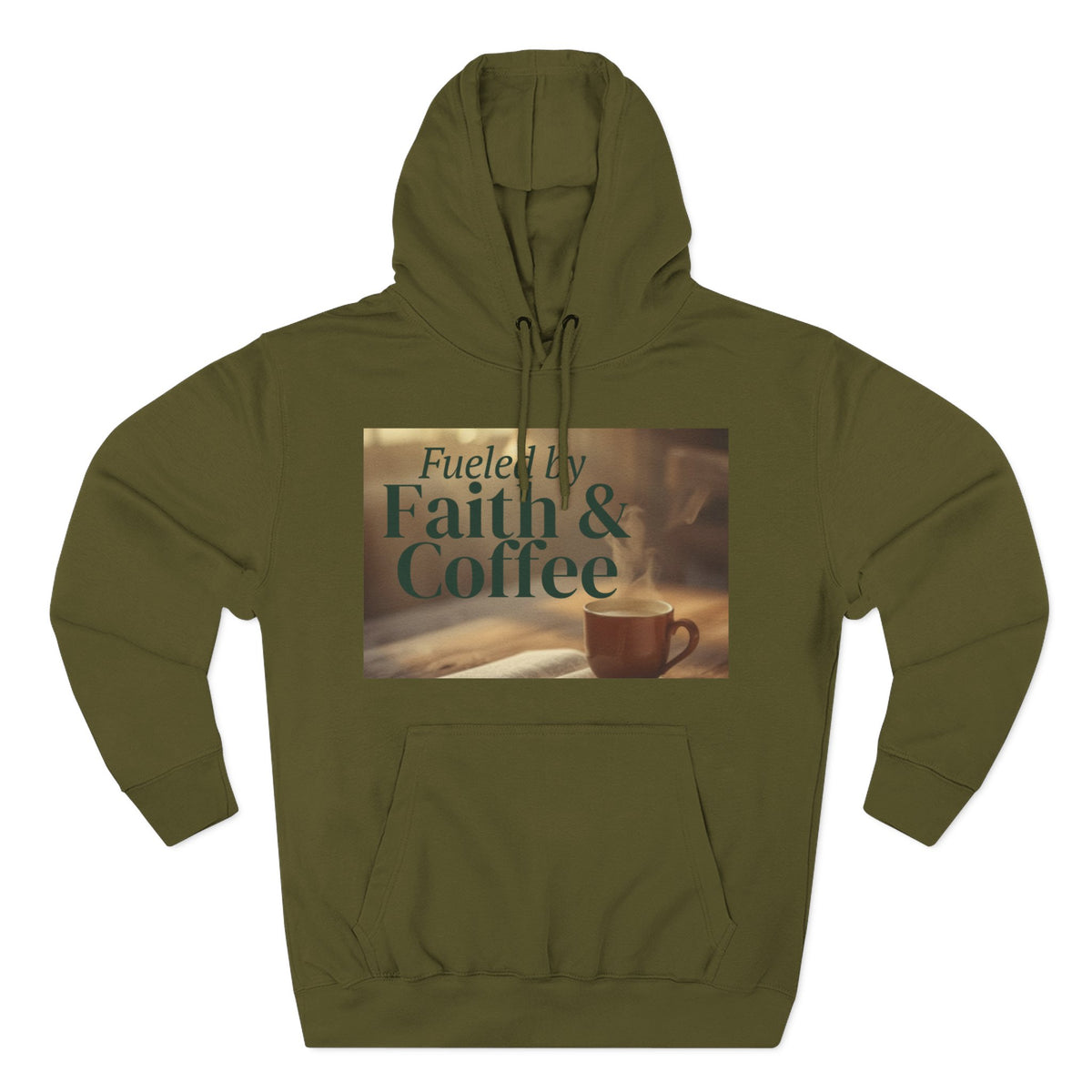 Faith & Coffee Hoodie — "Fueled by Faith & Coffee" Inspirational Pullover