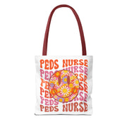 Pediatric Nurse Tote Bag, Cute Nurse Gift, Funny Medical Tote, Nurse Appreciation, Floral AOP Design