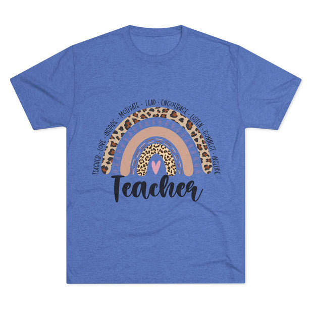 Leopard Print Teacher Tee, Inspirational Teacher Shirt, Gift for Educators, Back to School Outfit, Classroom Apparel, Unisex Shirt