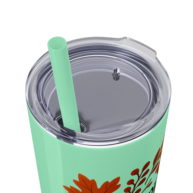 Thanksgiving Skinny Tumbler with Straw, 20oz - Festive Drinkware for Fall Celebrations, Reusable Travel Mug, Fall Decor Gift, Holiday [...]