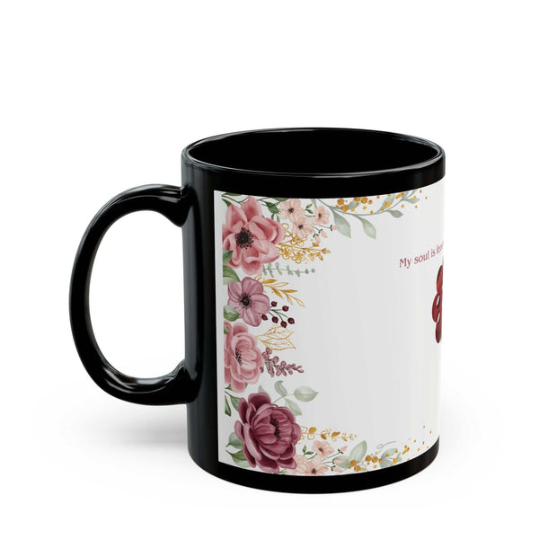 Black Mug (11oz, 15oz)-My Soul is Fed with Needle and Thread