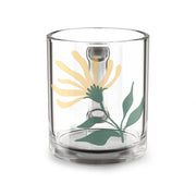 Floral design 10 oz Glass Mug-Perfect Gift for Nature Lovers