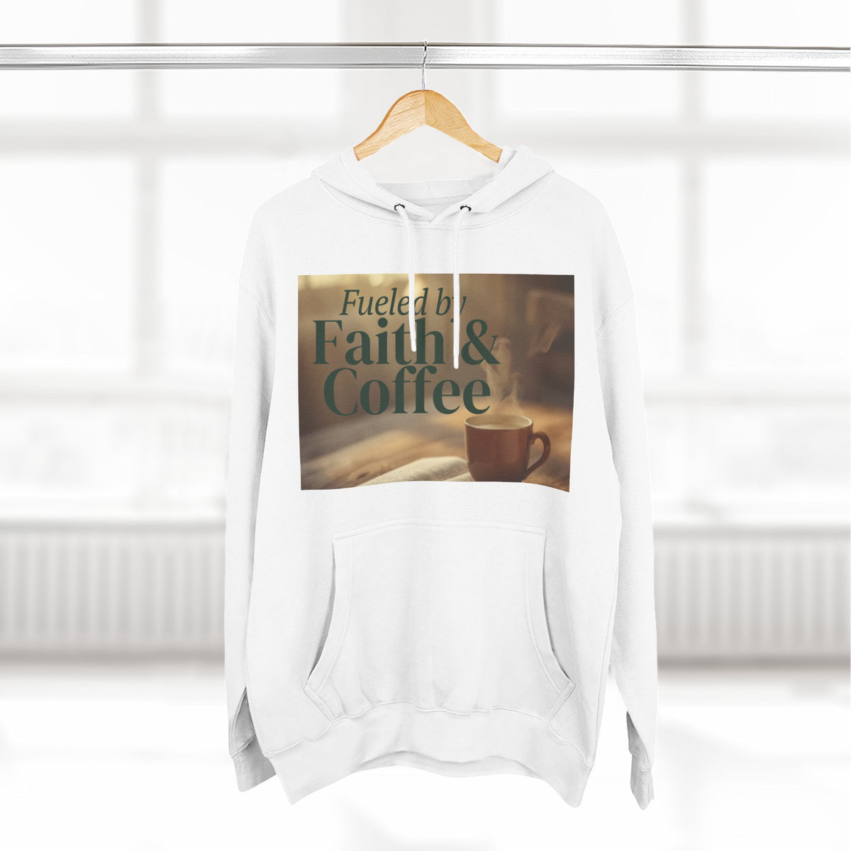 Faith & Coffee Hoodie — "Fueled by Faith & Coffee" Inspirational Pullover
