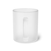 Frosted Glass Mug-Floral