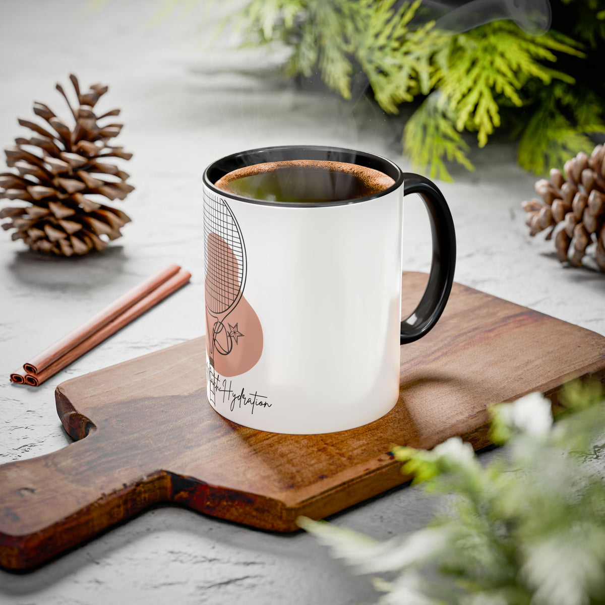 Tennis Racket Coffee Mug – 'Post-Match Hydration' Minimalist Tennis Gift (11oz/15oz)