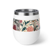 Floral Insulated Cup, 12oz Mug, Summer Drinkware, Gift for Her, Eco-Friendly Travel Cup, Outdoor Beverage Holder