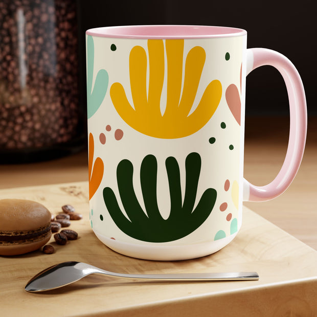 Two-Tone Coffee Mugs, 15oz