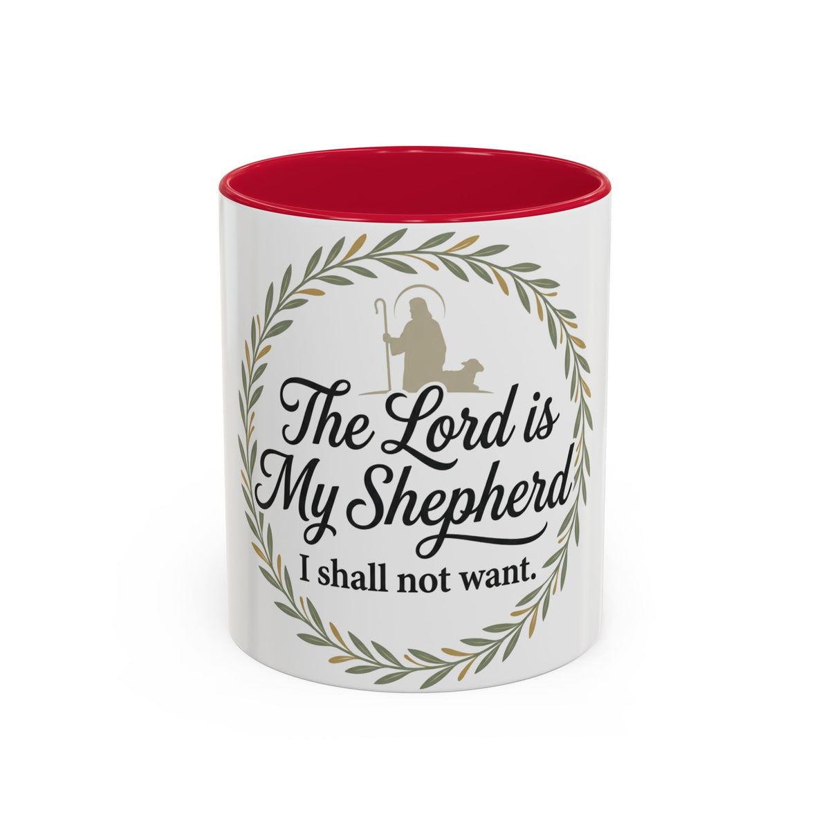 Christian Mug — "The Lord Is My Shepherd, I Shall Not Want" Inspirational Coffee Cup
