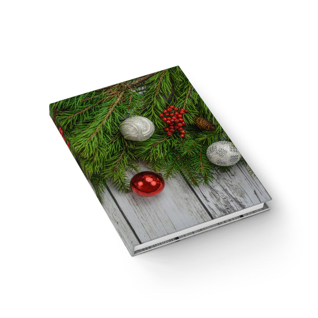 Festive Ruled Journal with Christmas Design, Holiday Gift, Winter Notebook, Writing Journal, Gift for Friends, Seasonal Decor