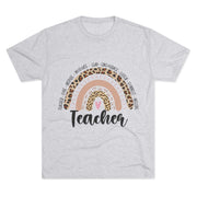 Leopard Print Teacher Tee, Inspirational Teacher Shirt, Gift for Educators, Back to School Outfit, Classroom Apparel, Unisex Shirt