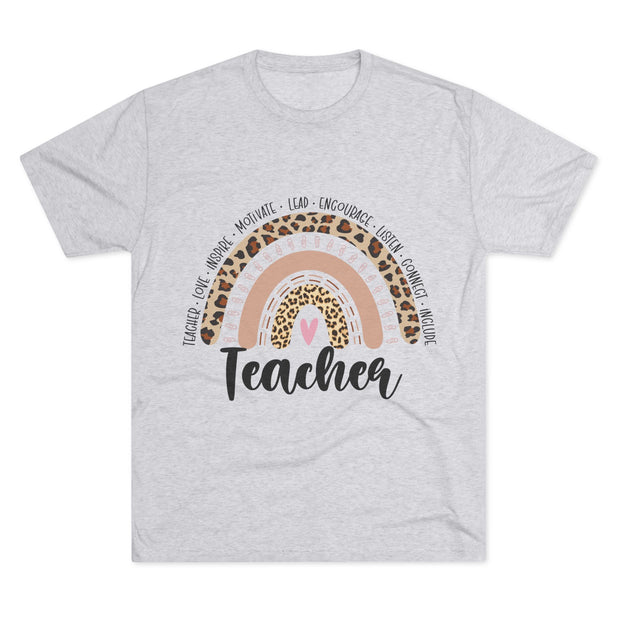 Leopard Print Teacher Tee, Inspirational Teacher Shirt, Gift for Educators, Back to School Outfit, Classroom Apparel, Unisex Shirt