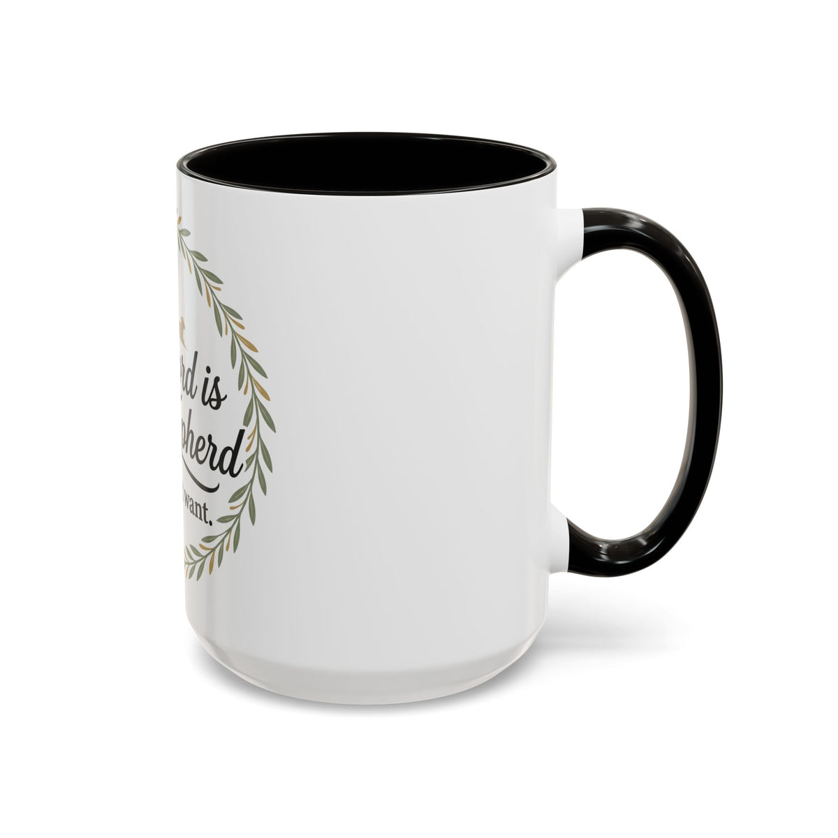 Christian Mug — "The Lord Is My Shepherd, I Shall Not Want" Inspirational Coffee Cup