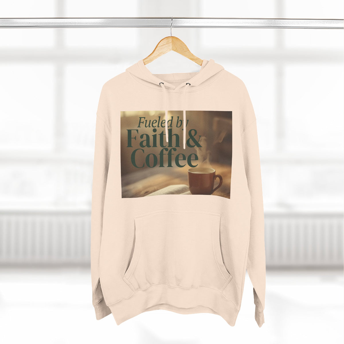Faith & Coffee Hoodie — "Fueled by Faith & Coffee" Inspirational Pullover