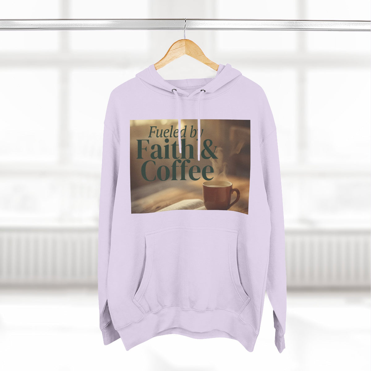 Faith & Coffee Hoodie — "Fueled by Faith & Coffee" Inspirational Pullover