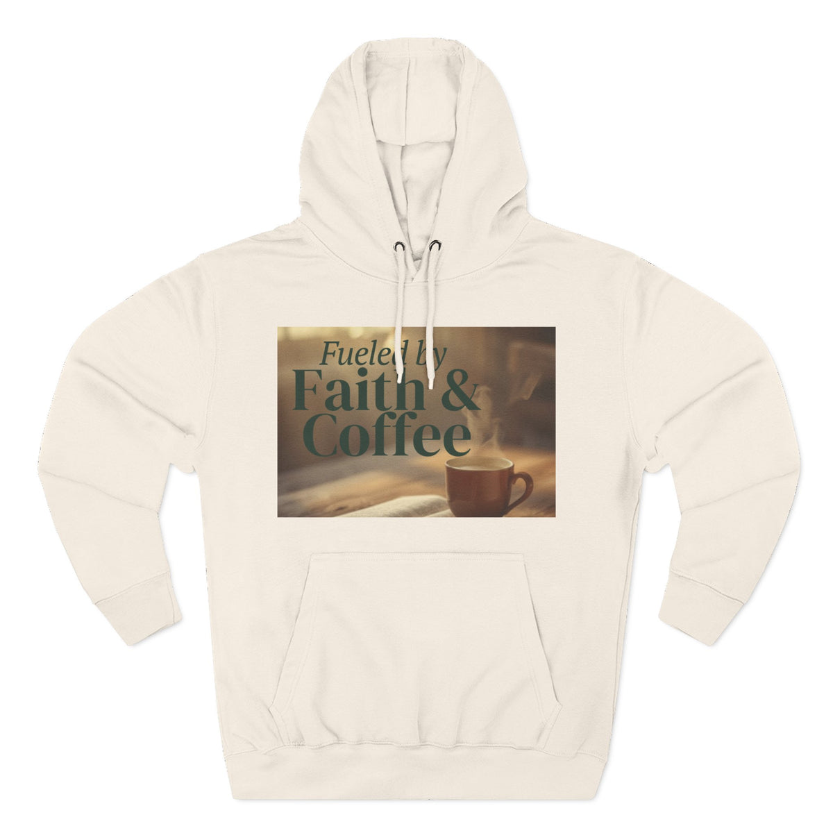 Faith & Coffee Hoodie — "Fueled by Faith & Coffee" Inspirational Pullover