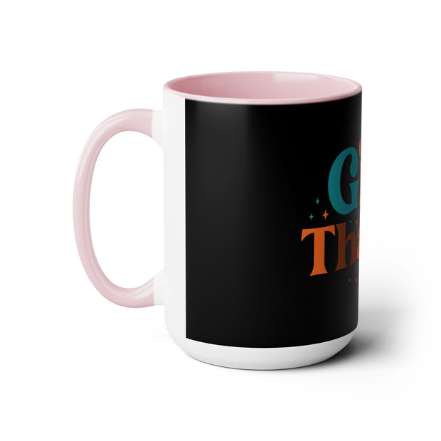 Give Thanks Two-Tone Coffee Mugs,