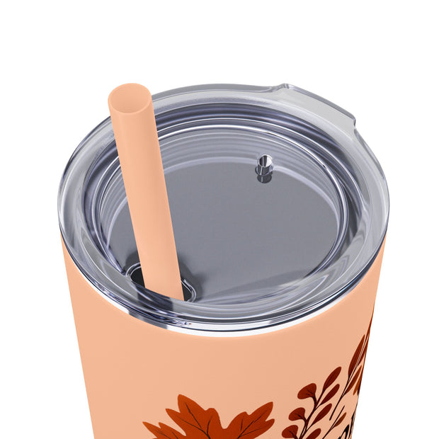Thanksgiving Skinny Tumbler with Straw, 20oz - Festive Drinkware for Fall Celebrations, Reusable Travel Mug, Fall Decor Gift, Holiday [...]