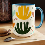 Two-Tone Coffee Mugs, 15oz